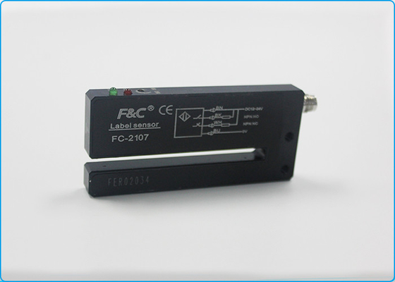 5mm Yuvası M8 Bağlayıcı 24VDC NPN CE ile Yapışkan Etiket Sensörü Potentionmeter