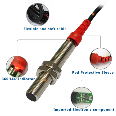 12-24VDC PNP NO Flush M8 Endüktif Sensör Metal Algılama