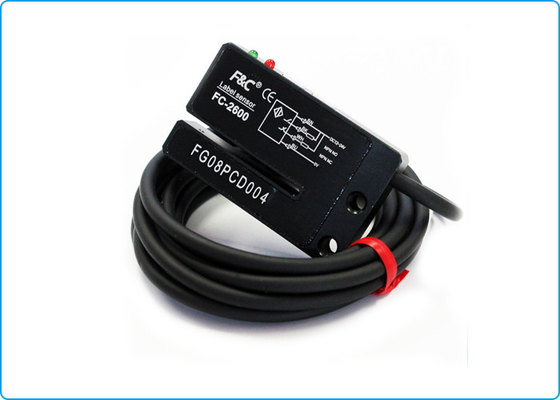 Düğme tipi 12 V Kızılötesi Optik Etiket Sensörü Evrensel Yapışkanlı Etiket Algılama